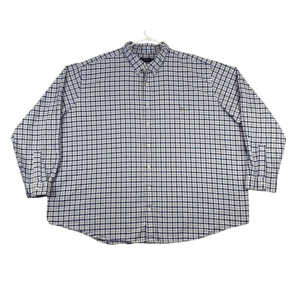 Polo by Ralph Lauren Navy and White Plaid Shirt
